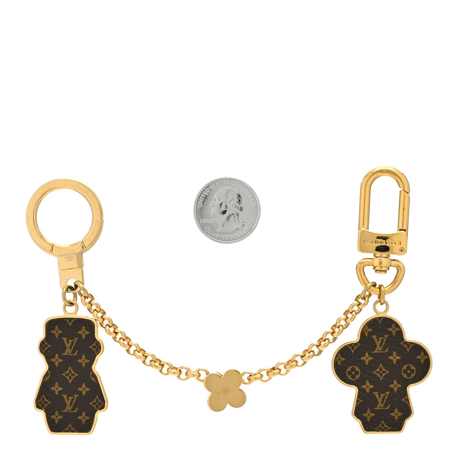 Louis Vuitton Metal Monogram Gaston & Vivienne Best Friend Bag Charm Key Holder Gold 2 of 3