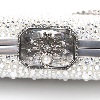 Alexander McQueen Crystal Spider Box Chain Clutch Silver 7 of 9