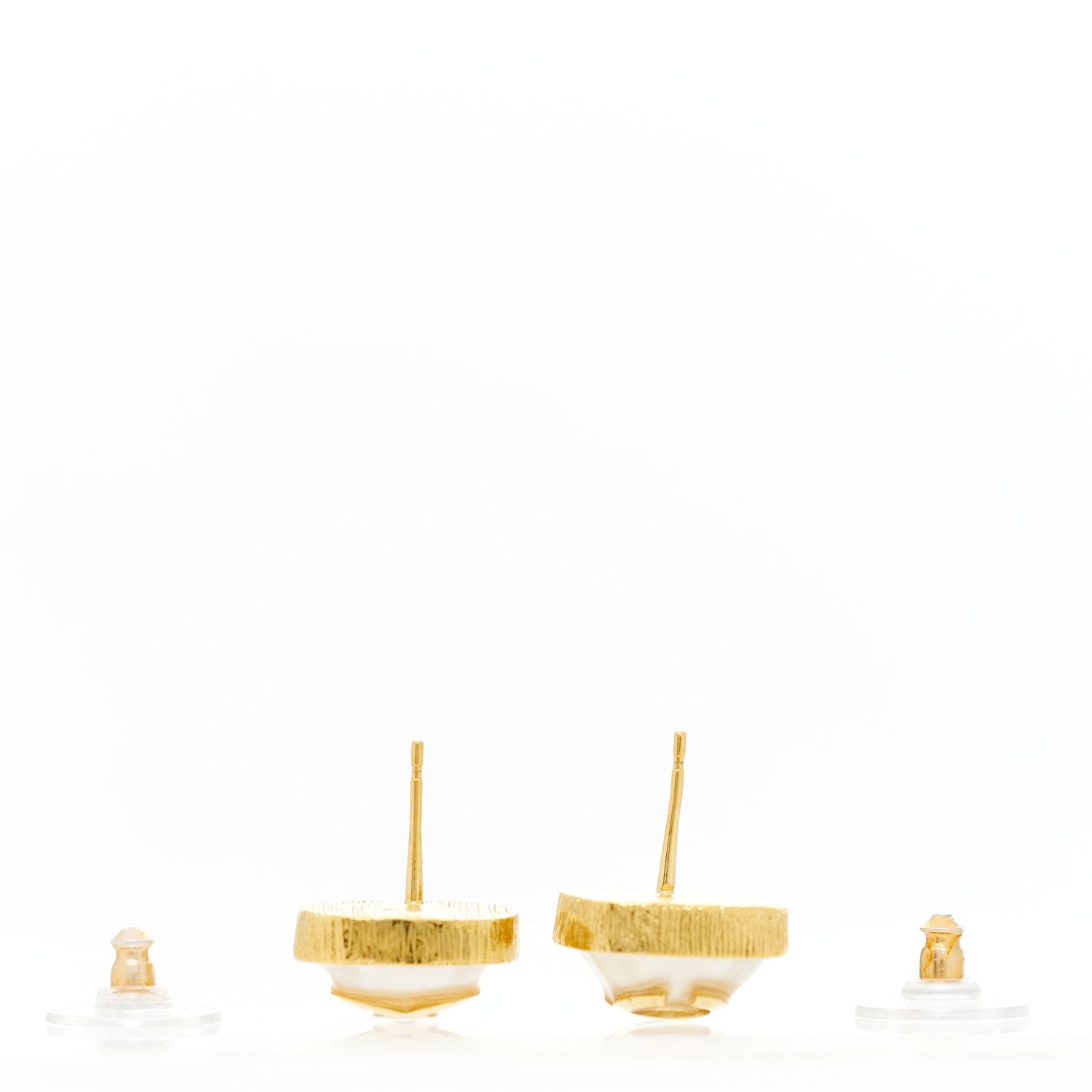 Chanel CC Square Earrings Gold 3 of 5