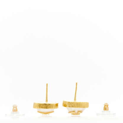 Chanel CC Square Earrings Gold 3 of 5