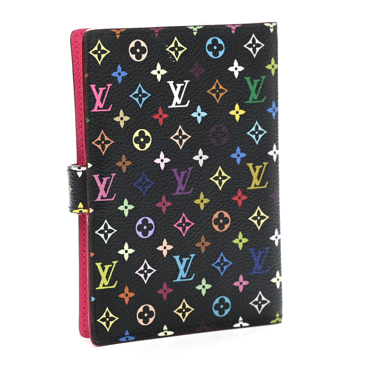 Louis Vuitton Monogram Multicolor Small Ring Agenda Cover Black Grenade 2 of 5