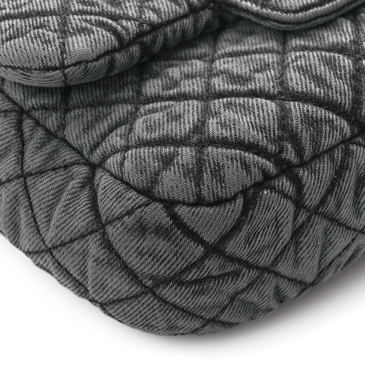 Chanel Washed Denim Quilted Small Denimpression Flap Grey Black 10 of 11