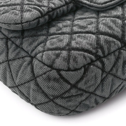 Chanel Washed Denim Quilted Small Denimpression Flap Grey Black 10 of 11