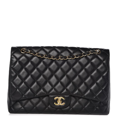 Chanel Lambskin Quilted Maxi Single Flap Black 1 of 11