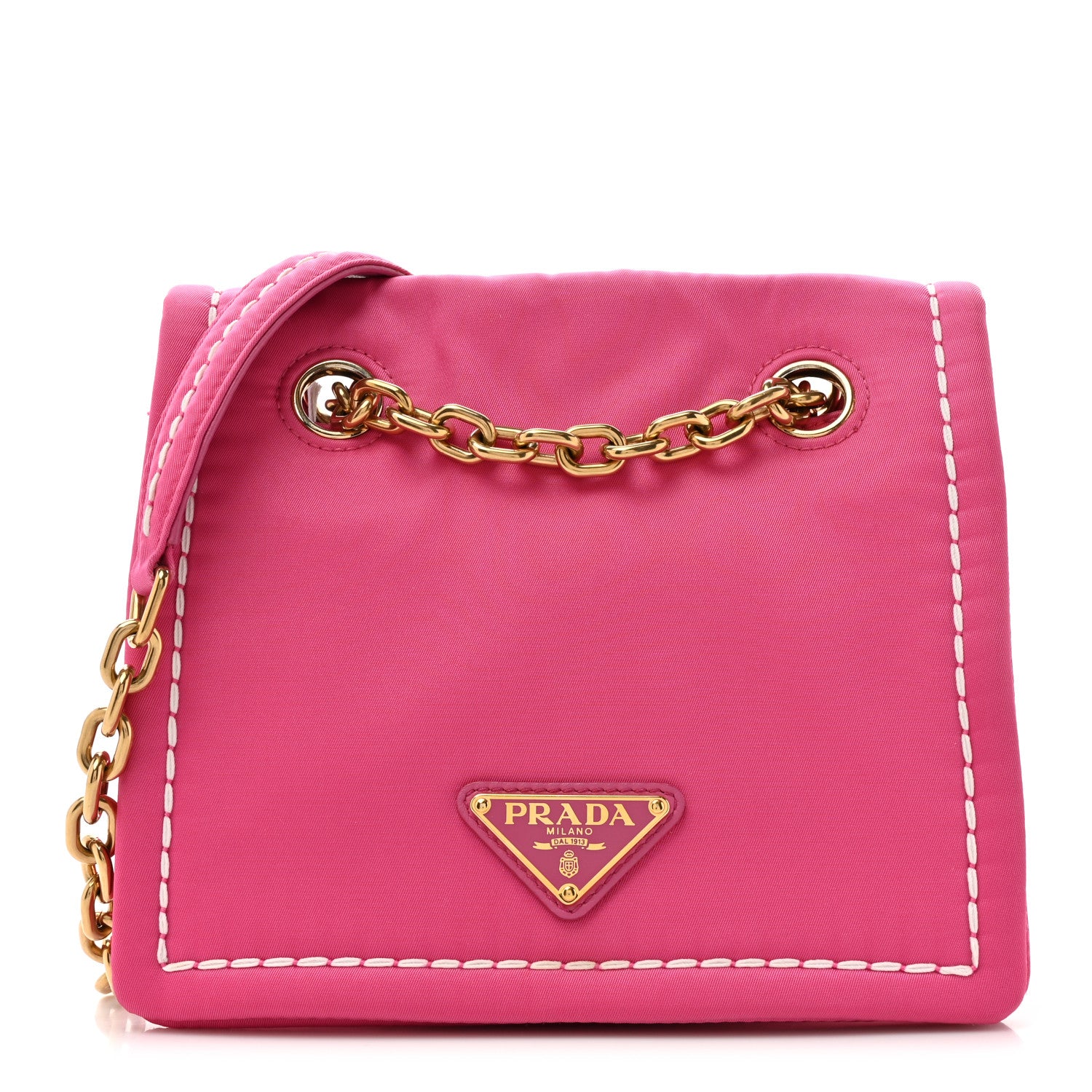 Prada Nylon Tessuto Small Chain Shoulder Bag Fuxia 1 of 13