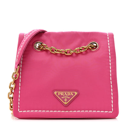 Prada Nylon Tessuto Small Chain Shoulder Bag Fuxia 1 of 13
