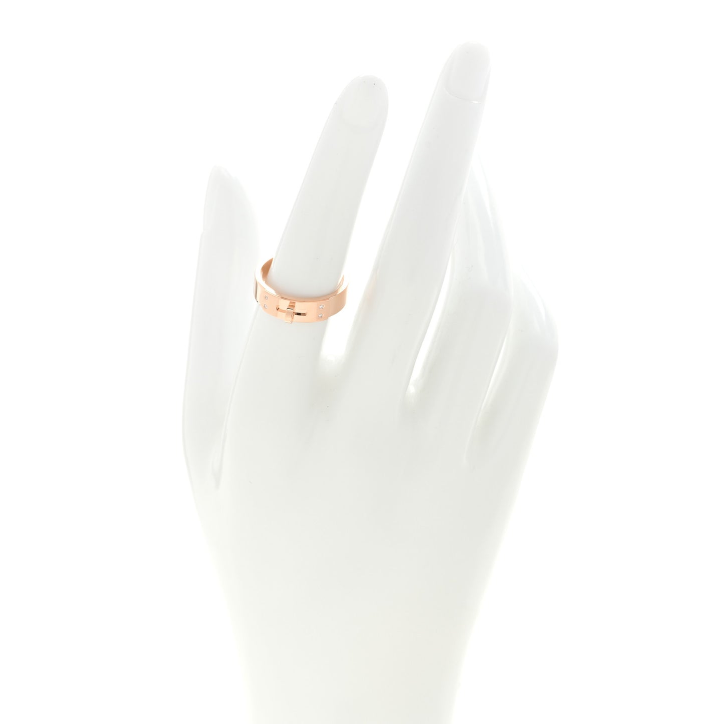 18K Rose Gold Diamond PM Kelly Ring 54 7