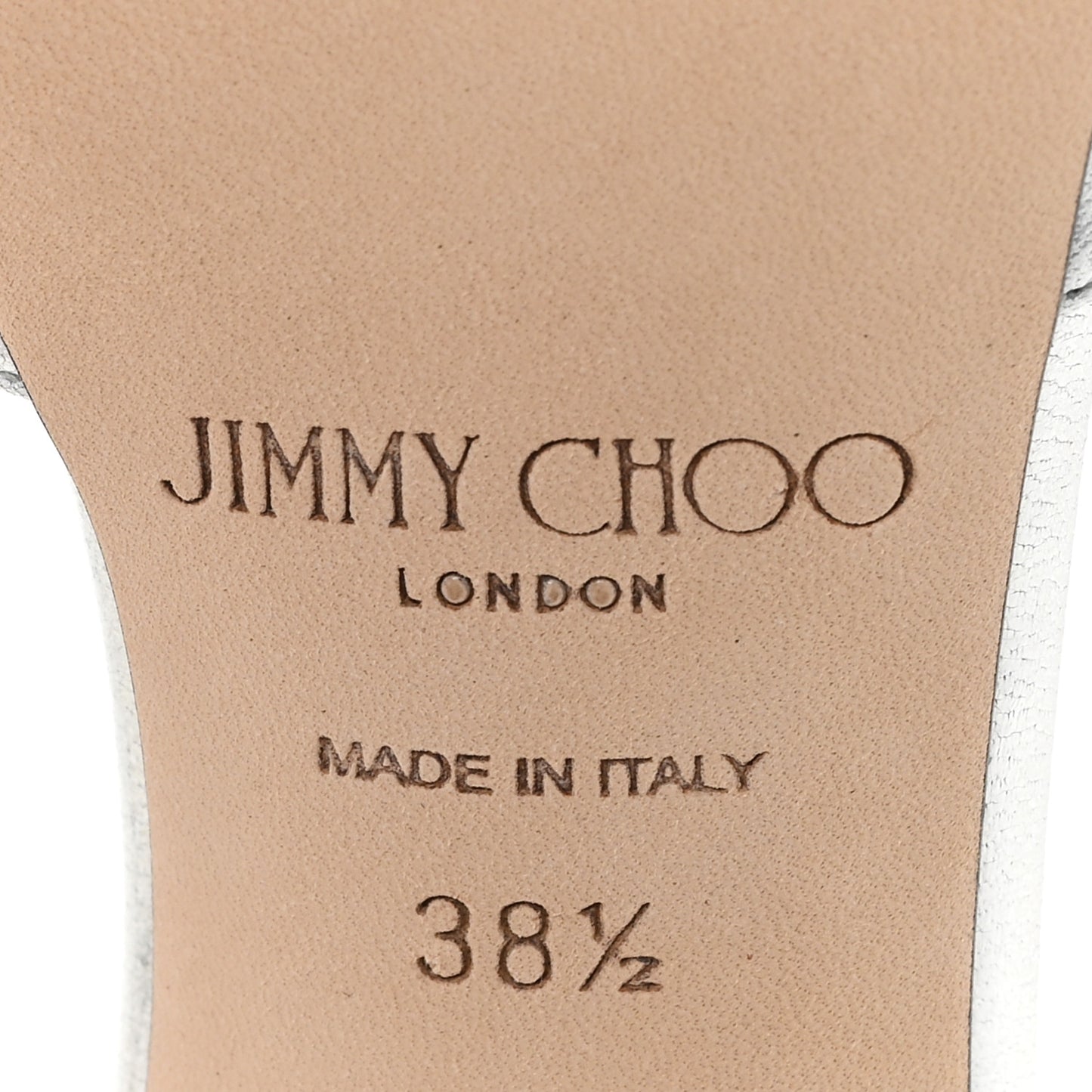 Metallic Nappa Sacora 85 Sandals 38.5 Silver