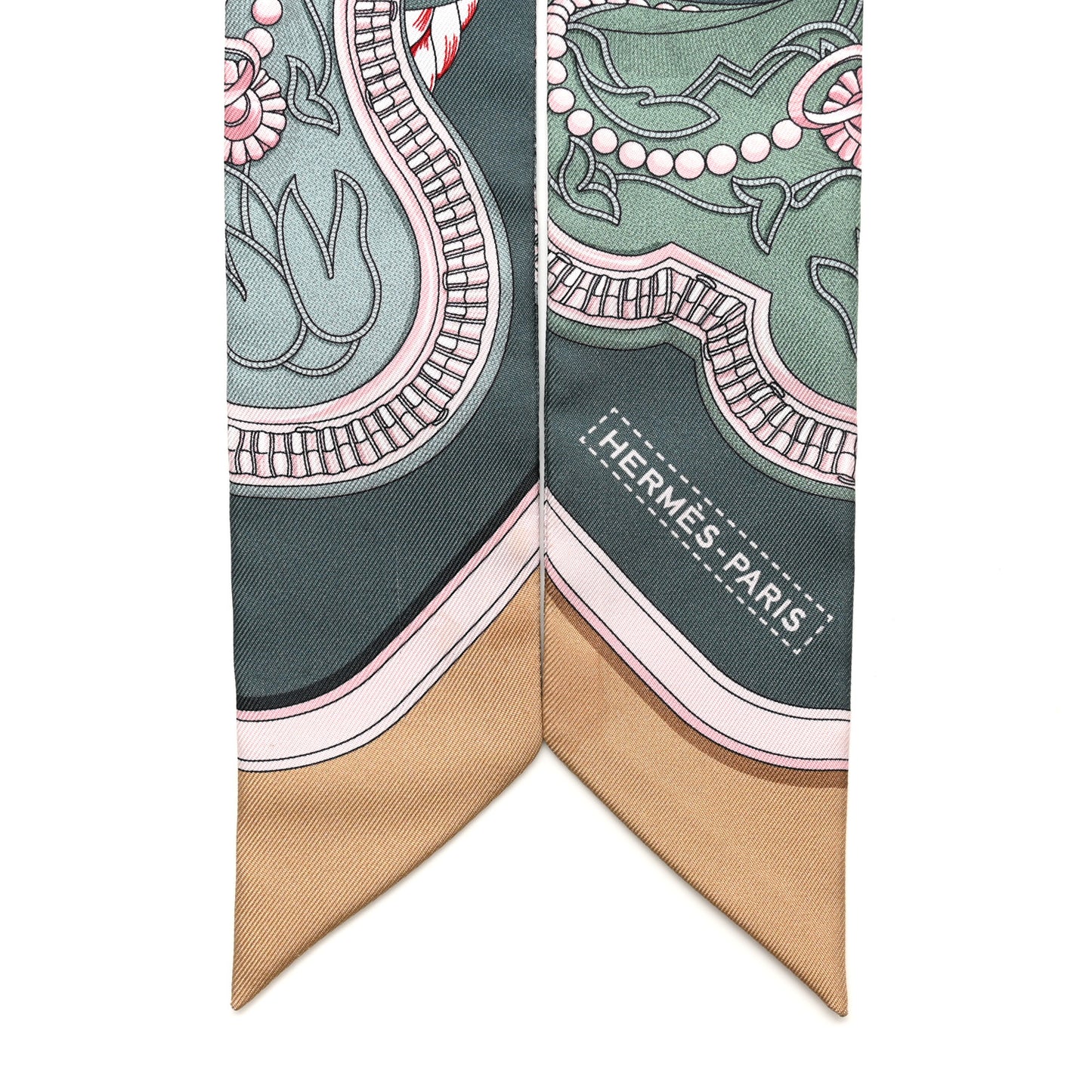Silk Grand Apparat Twilly Vert Argile Rose