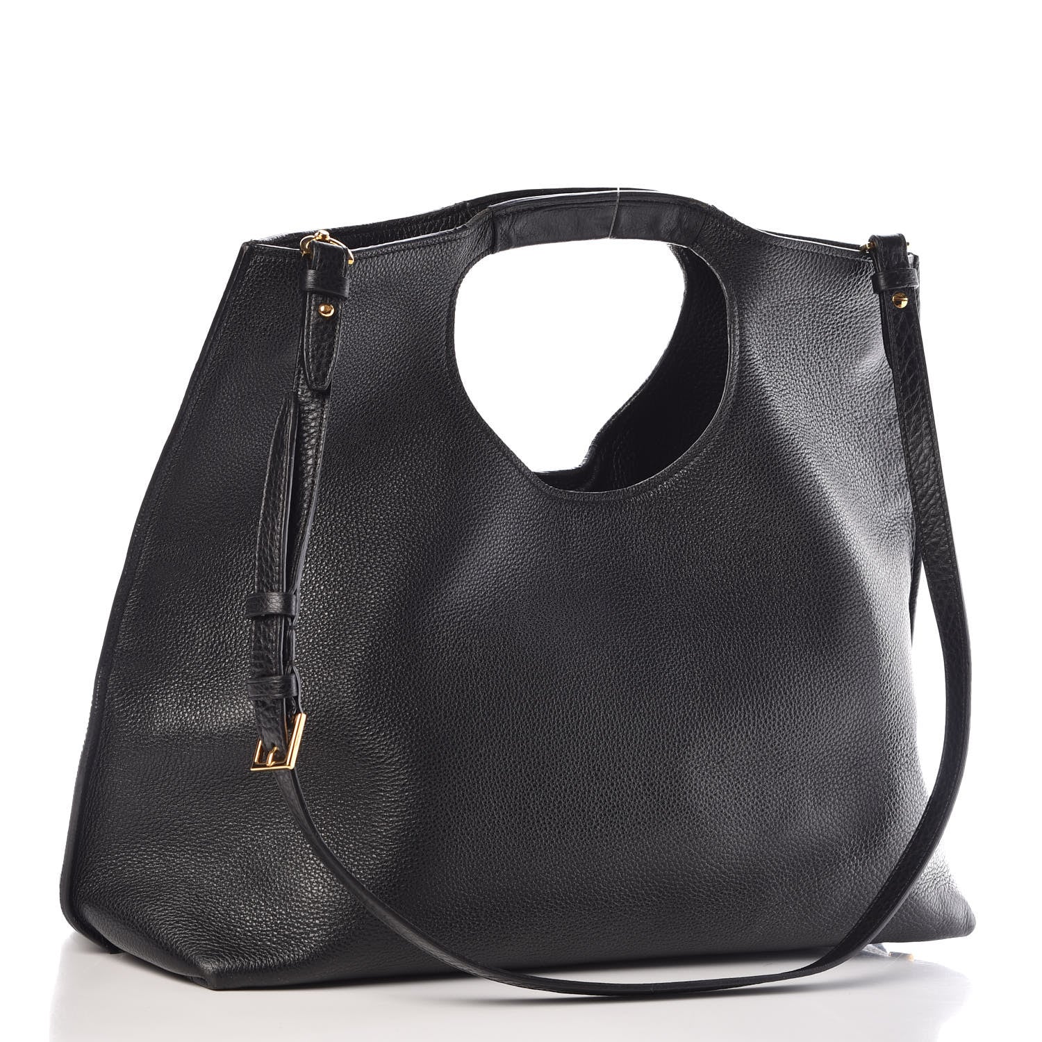 Tom Ford Calfskin Large Alix Padlock Zip Shoulder Bag Black 4 of 18