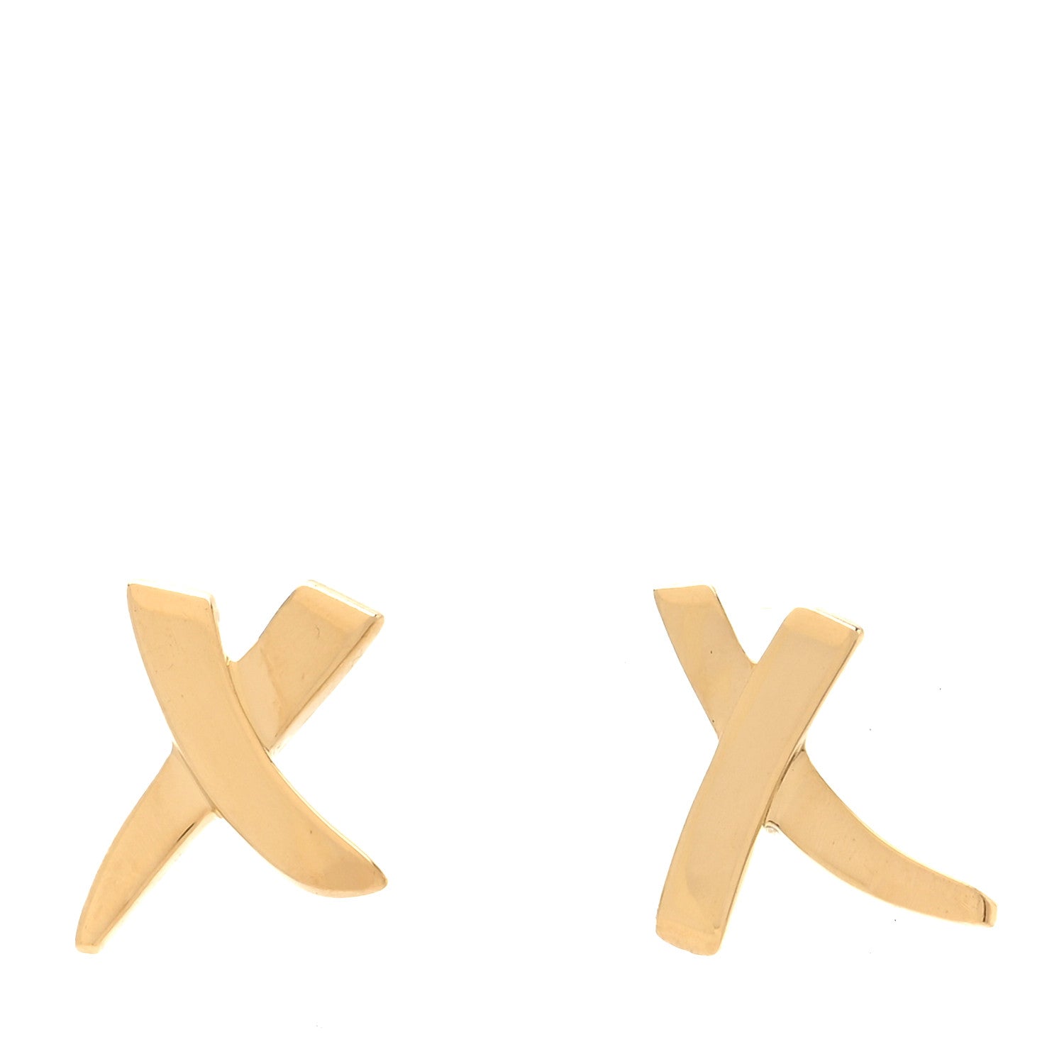 Tiffany 18K Yellow Gold Paloma's Graffiti X Earrings 1 of 6