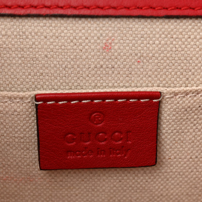 Gucci Dollar Calfskin Crystal Web Medium Dionysus Bamboo Top Handle Bag Hibiscus Red Black Diamond 6 of 10