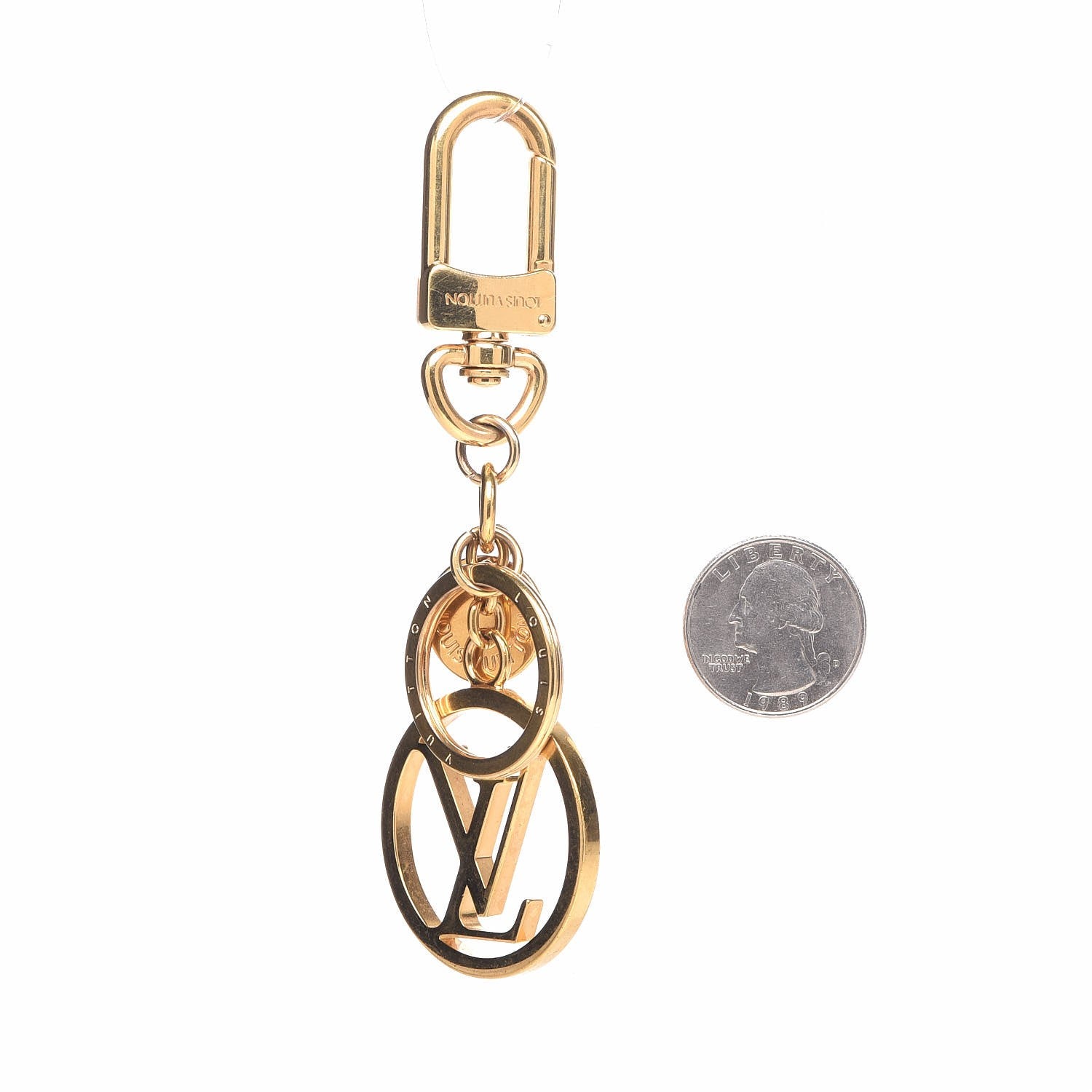 Louis Vuitton LV Circle Bag Charm Key Holder Gold 2 of 4