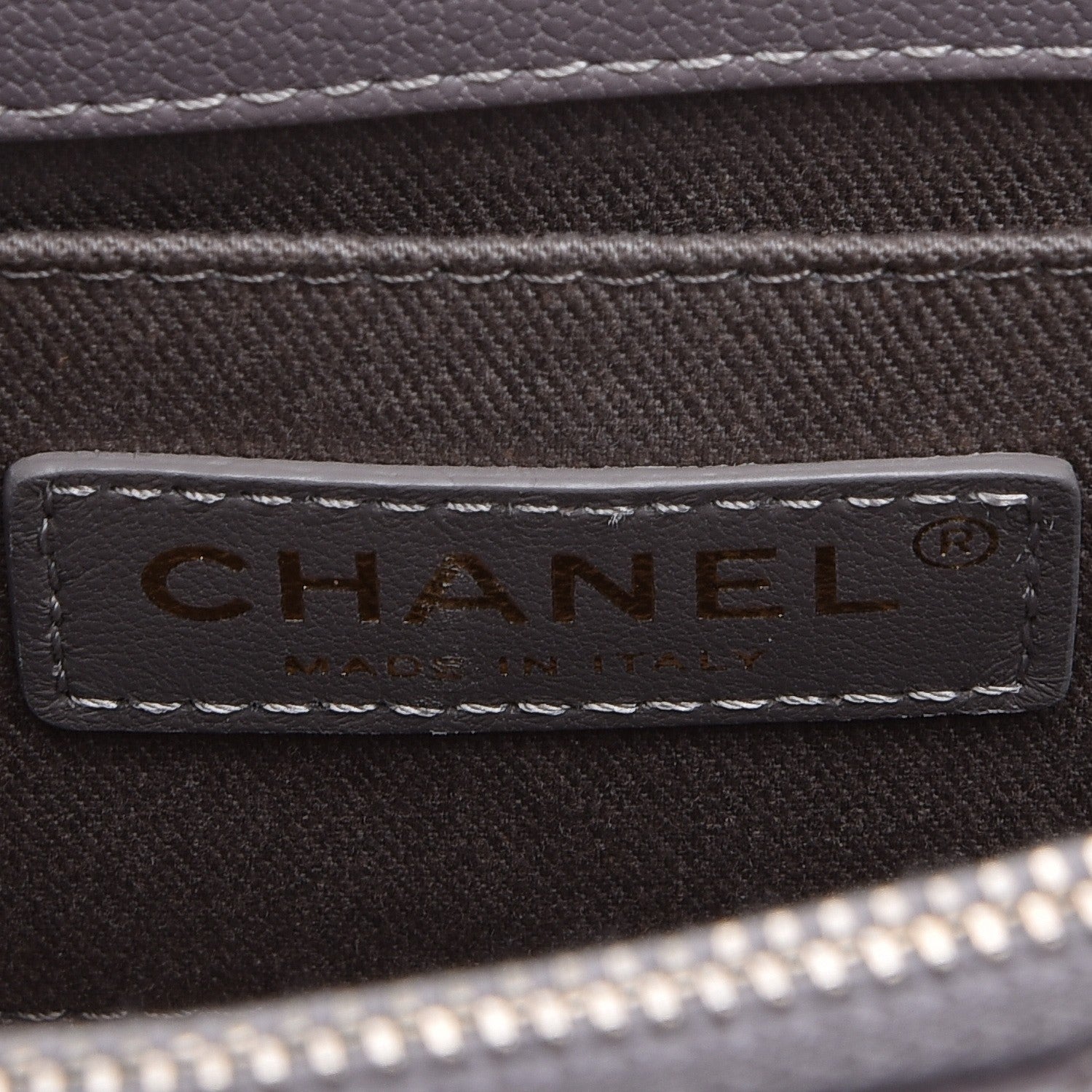 Chanel Shiny Calfskin Goatskin Quilted Small Coco Curve Messenger Flap Grey 7 of 8
