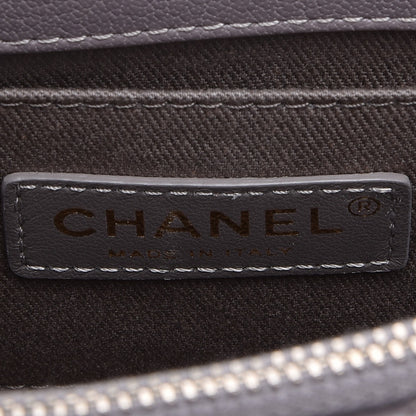 Chanel Shiny Calfskin Goatskin Quilted Small Coco Curve Messenger Flap Grey 7 of 8
