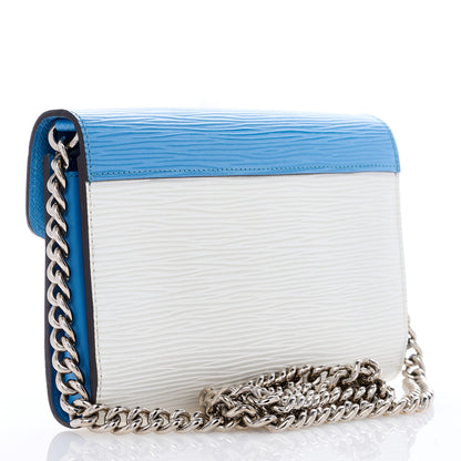 Louis Vuitton Epi Tribal Mask Chain Wallet Blue White 2 of 8