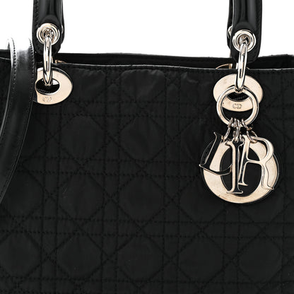 Christian Dior Nylon Cannage Medium Lady Dior Black 8 of 10