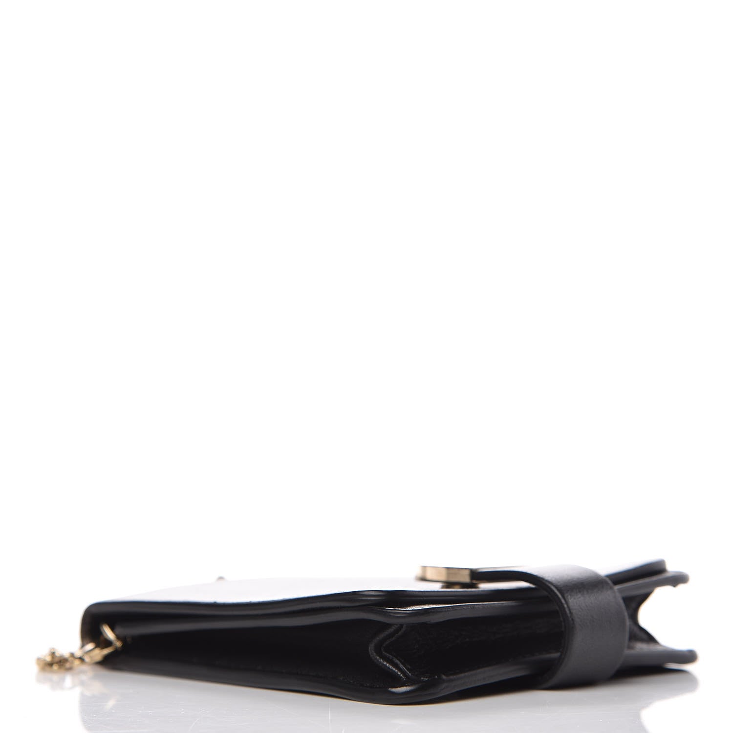 Lanvin Lambskin Discret Chain Shoulder Bag Black 4 of 8