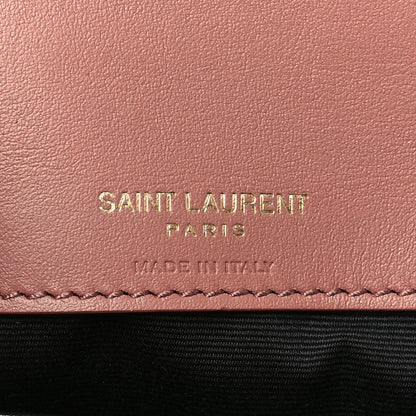 Saint Laurent Suede Matelasse Chevron Monogram Mini College Bag Barely Pink 6 of 12