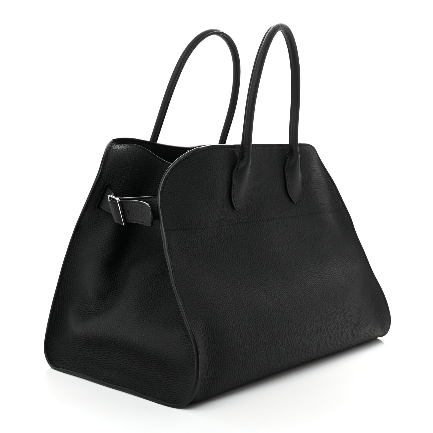 Matte Grained Calfskin Soft Margaux 15 Black