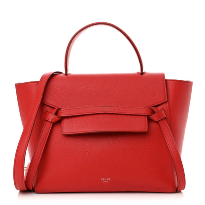Celine Baby Grained Calfskin Micro Belt Bag Coquelicot 1 of 14
