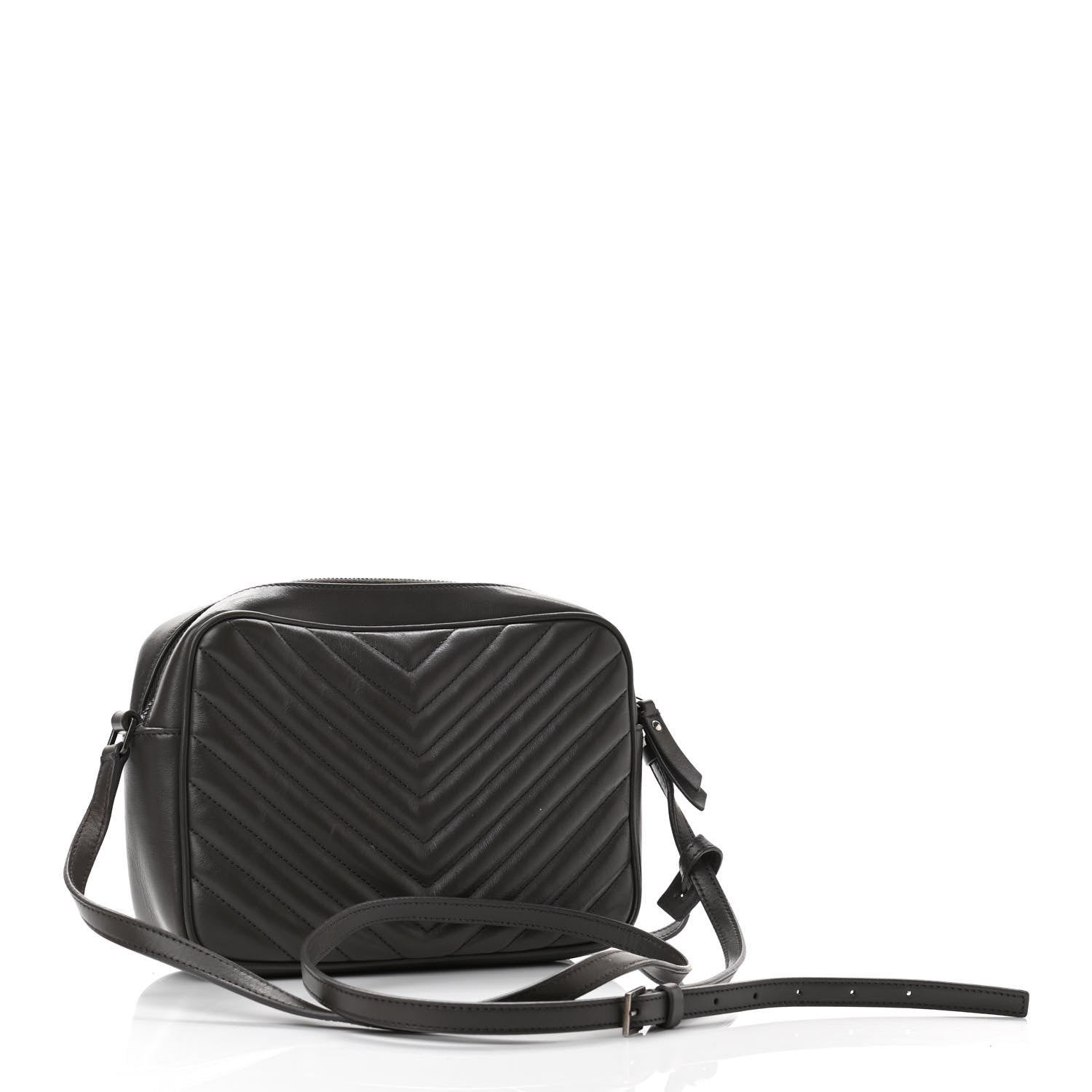 Saint Laurent Calfskin Matelasse Monogram Lou Camera Bag Sea Pebble 3 of 13