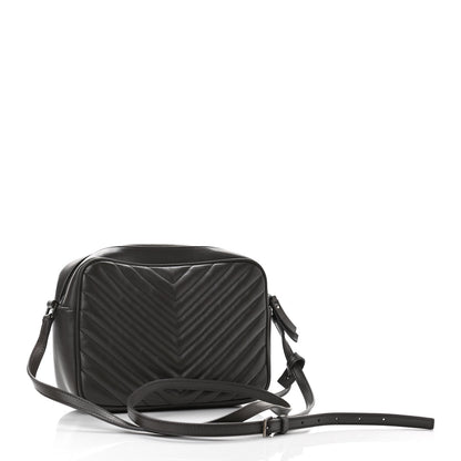 Saint Laurent Calfskin Matelasse Monogram Lou Camera Bag Sea Pebble 3 of 13