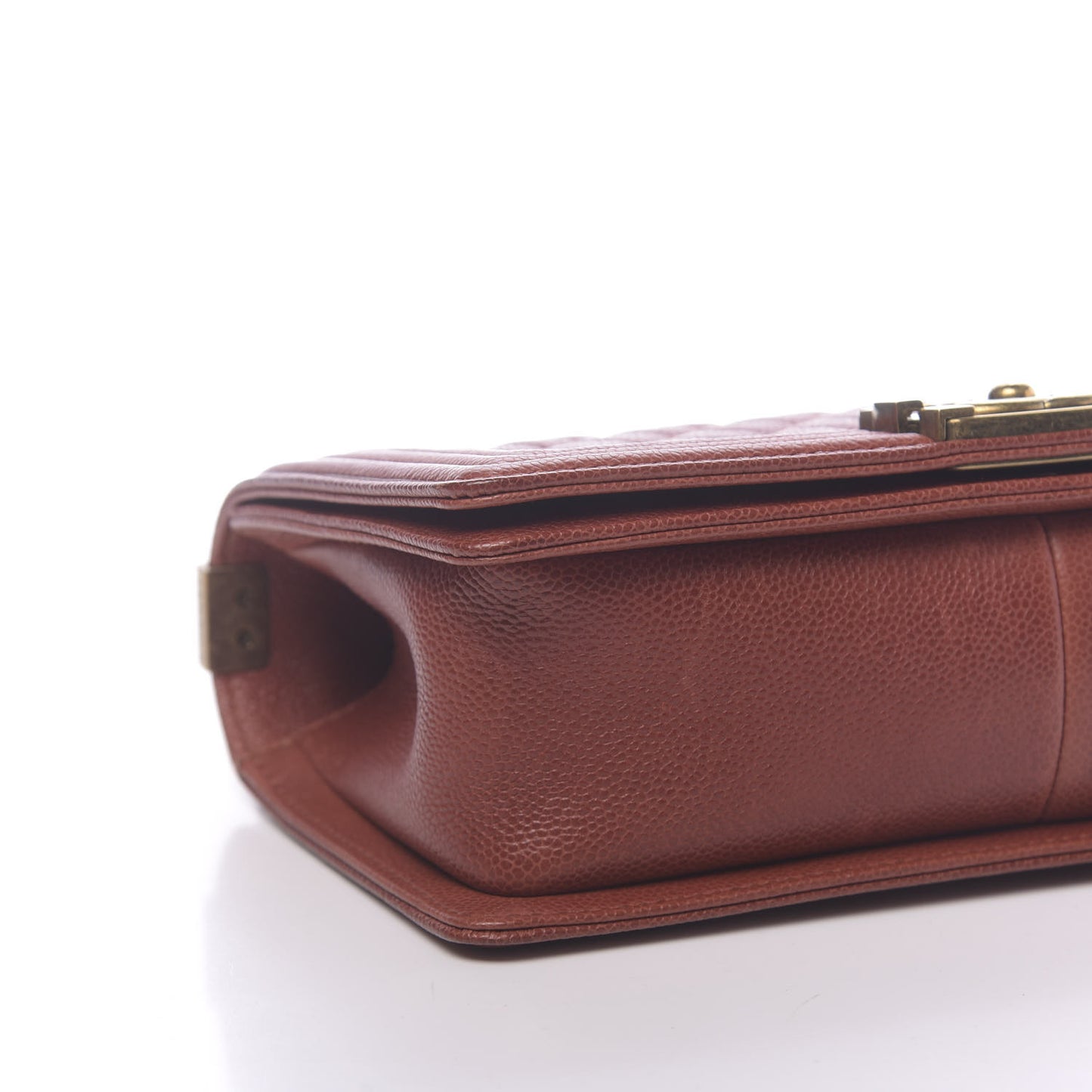 Caviar Quilted Medium Boy Flap Dark Orange