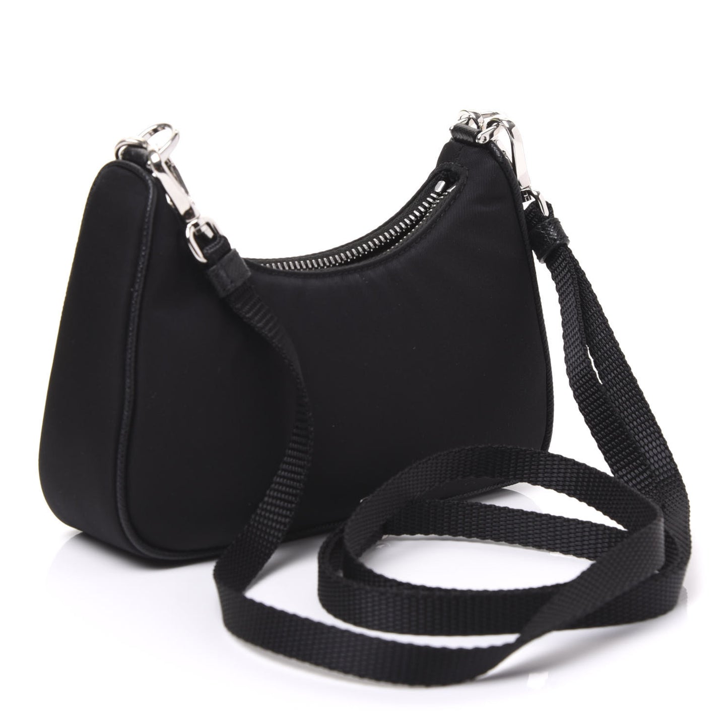 Tessuto Nylon Mini Re-Edition 2000 Shoulder Bag Black