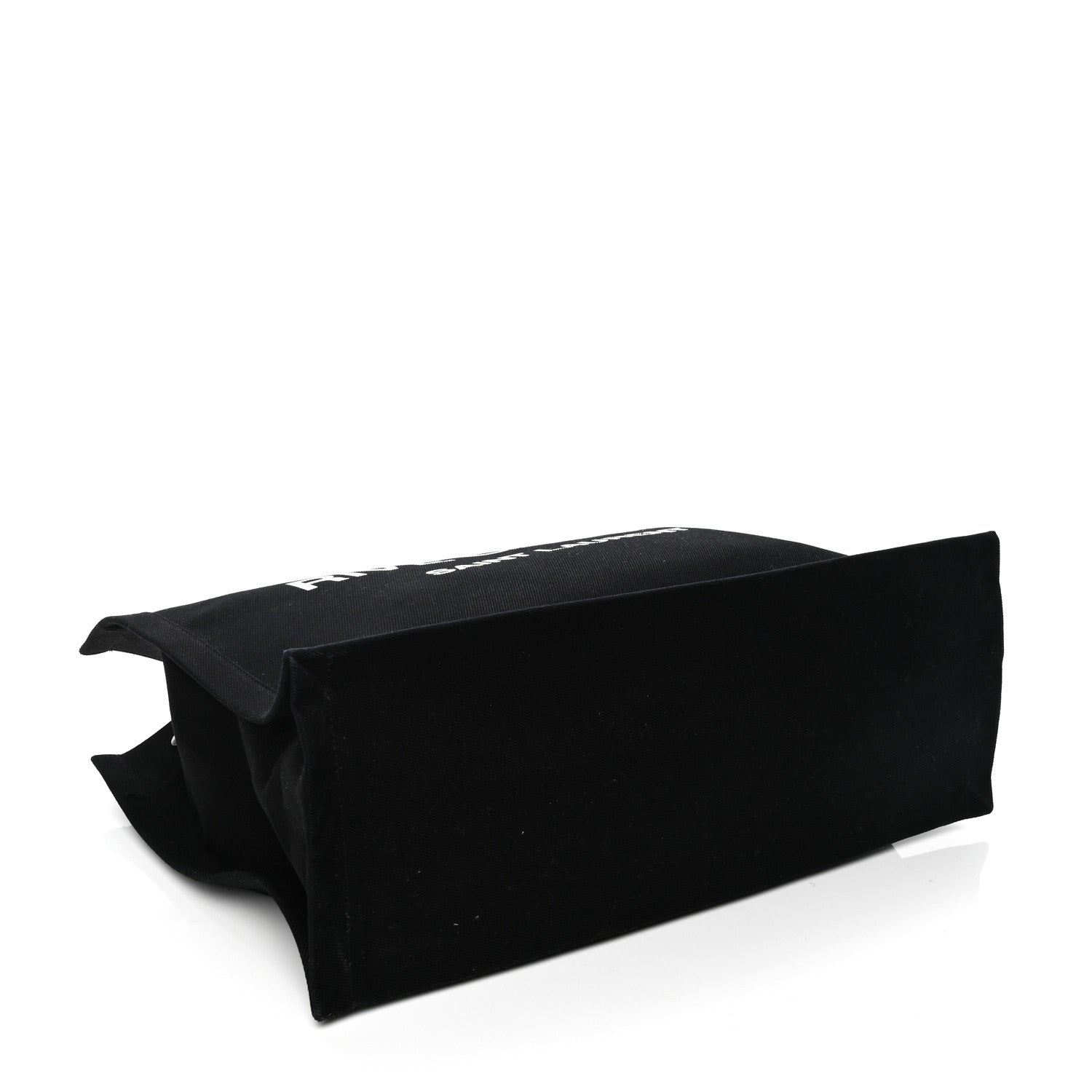 Saint Laurent Linen Calfskin Rive Gauche Tote Black 3 of 4