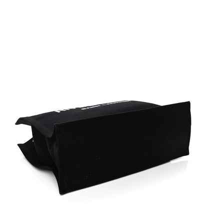 Saint Laurent Linen Calfskin Rive Gauche Tote Black 3 of 4