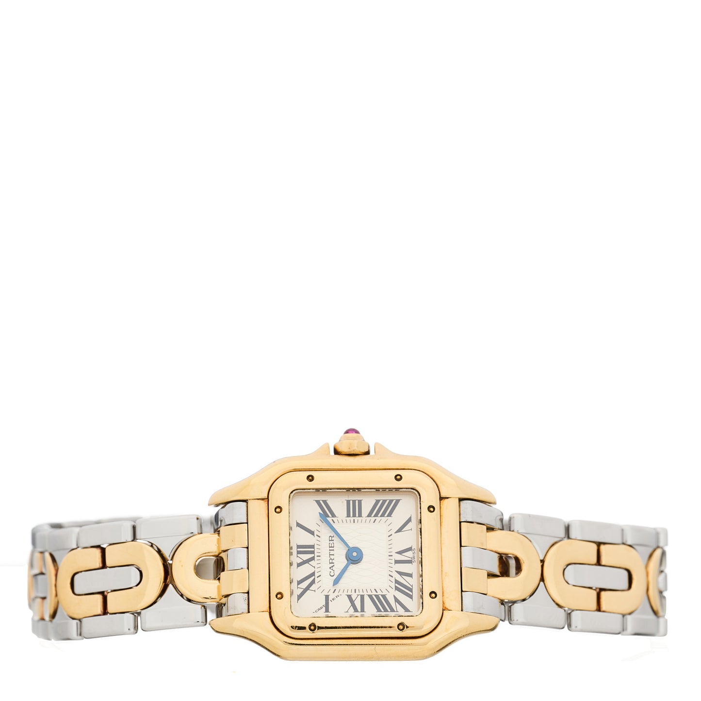 Stainless Steel 18K Yellow Gold 22mm Panthere Art Deco Limited Edition Quartz Watch