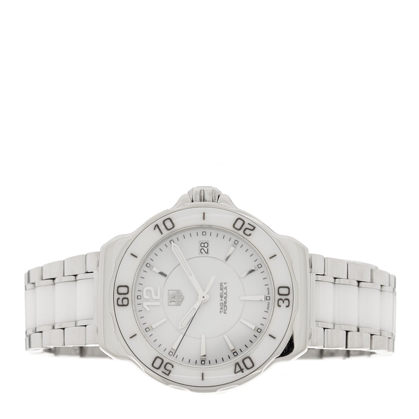 Stainless Steel Ceramic 37mm Formula 1 Lady Quartz Watch White WAH1211
