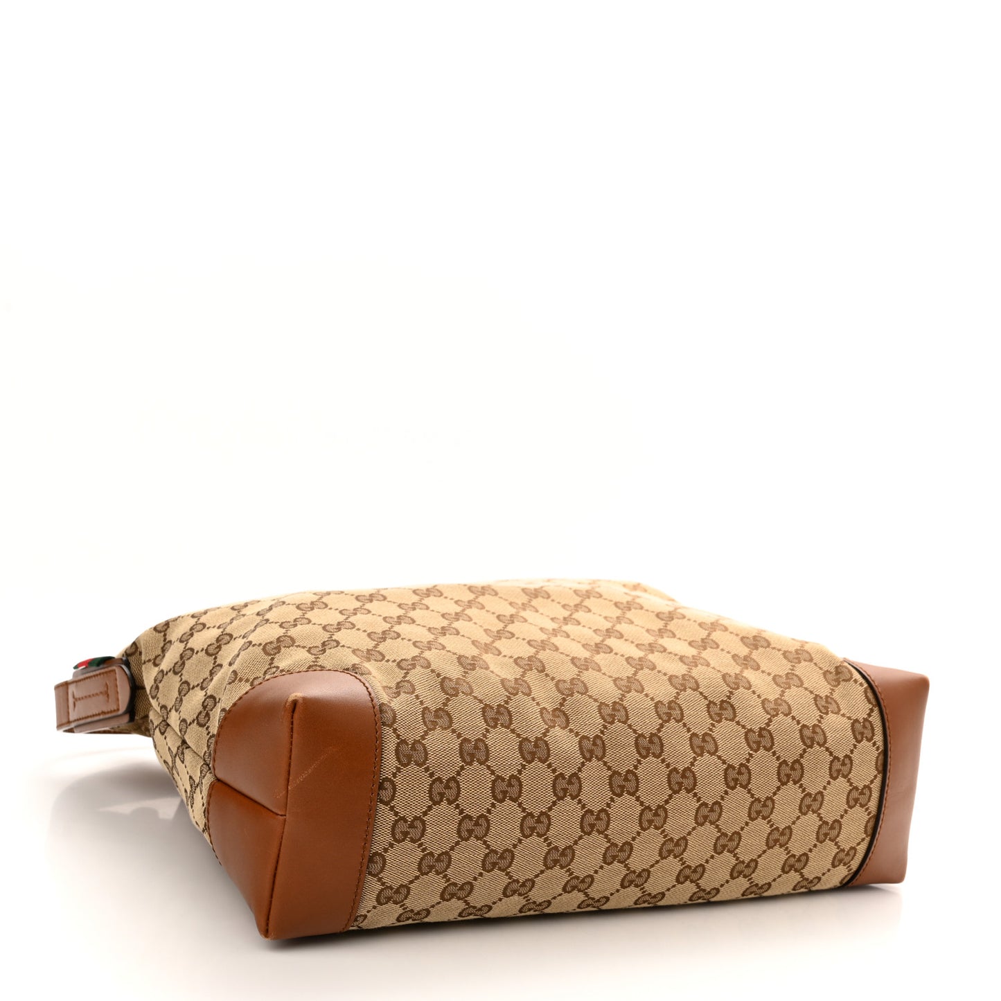 Monogram Large Flat Messenger Bag Brown