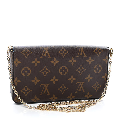 Louis Vuitton Monogram 2021 Christmas Animation China Wall Pochette Felicie Chain Wallet Myosotis Blue 3 of 8