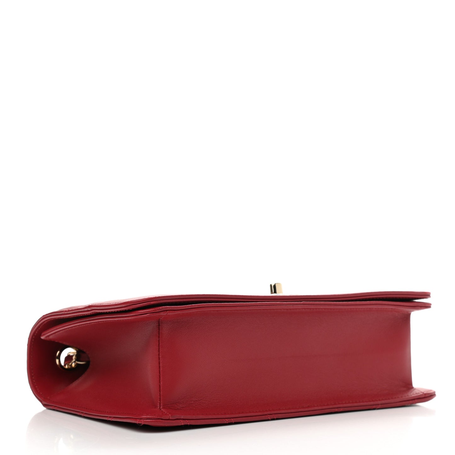 Lambskin Chevron Quilted Flap Red