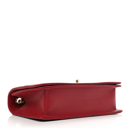 Chanel Lambskin Chevron Quilted Flap Red 4 of 12