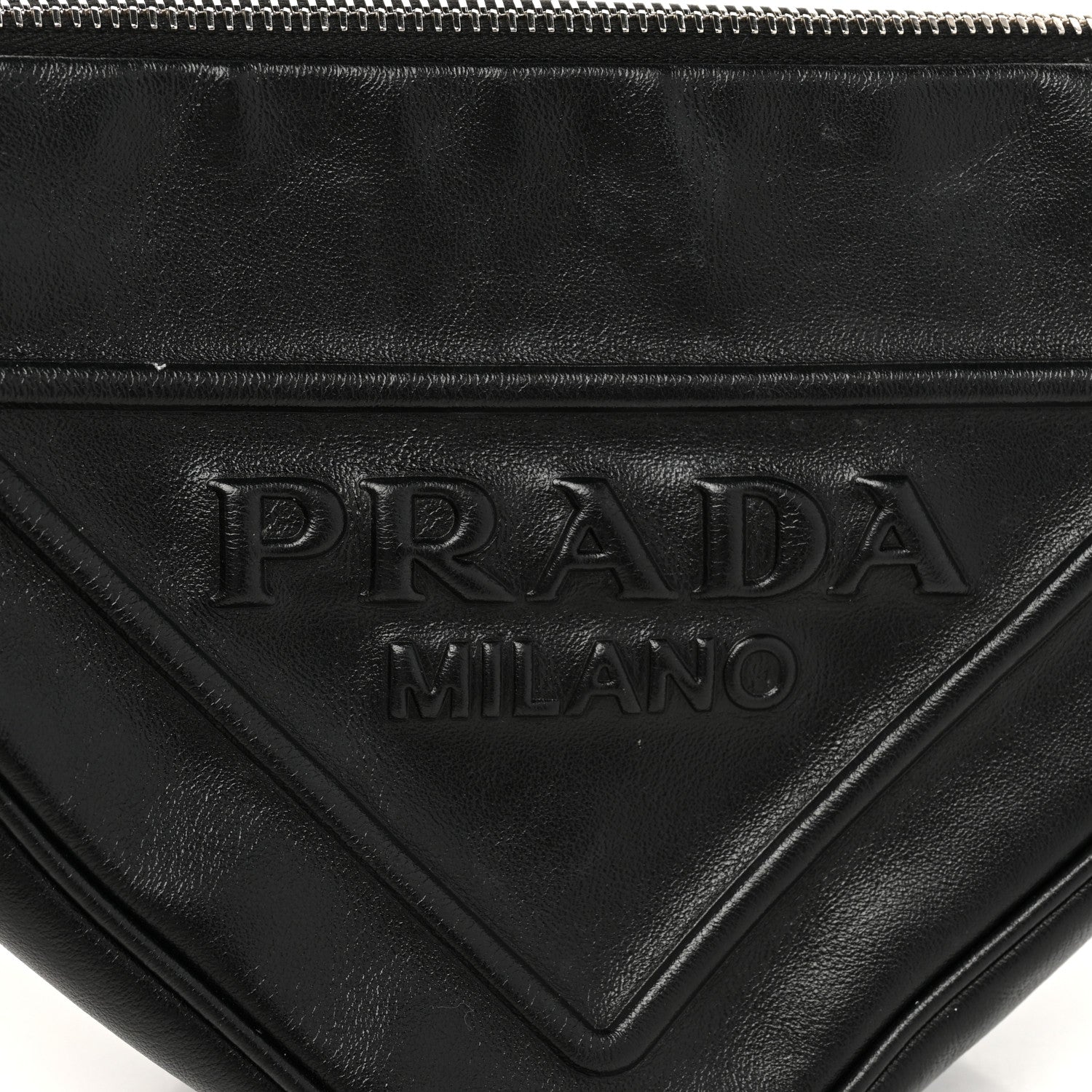 Prada Grace Lux Triangle Shoulder Bag Black 10 of 11