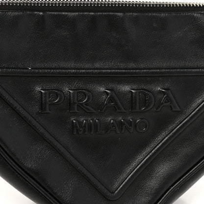 Prada Grace Lux Triangle Shoulder Bag Black 10 of 11