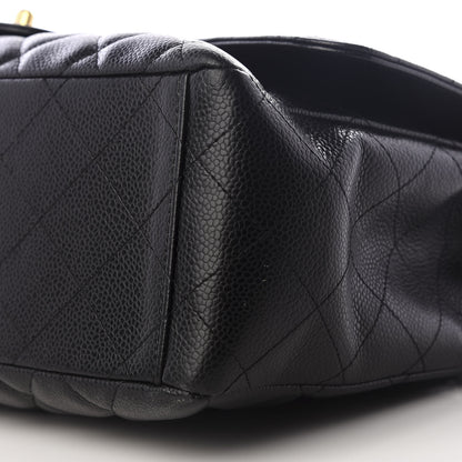 Chanel Caviar Quilted Jumbo Single Flap Black 6 of 8