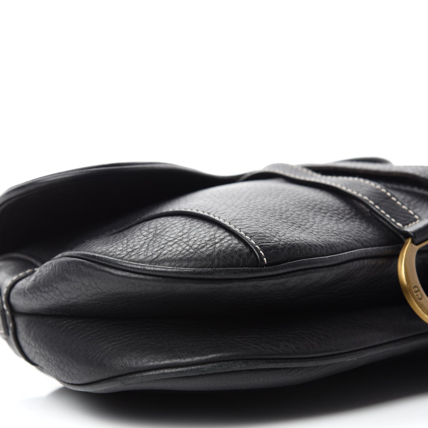Calfskin Double Saddle Bag Black