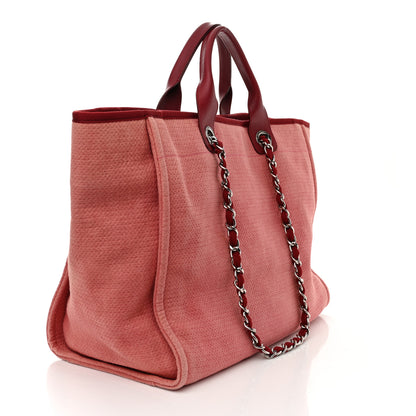 Chanel Canvas Medium Deauville Tote Red 3 of 11