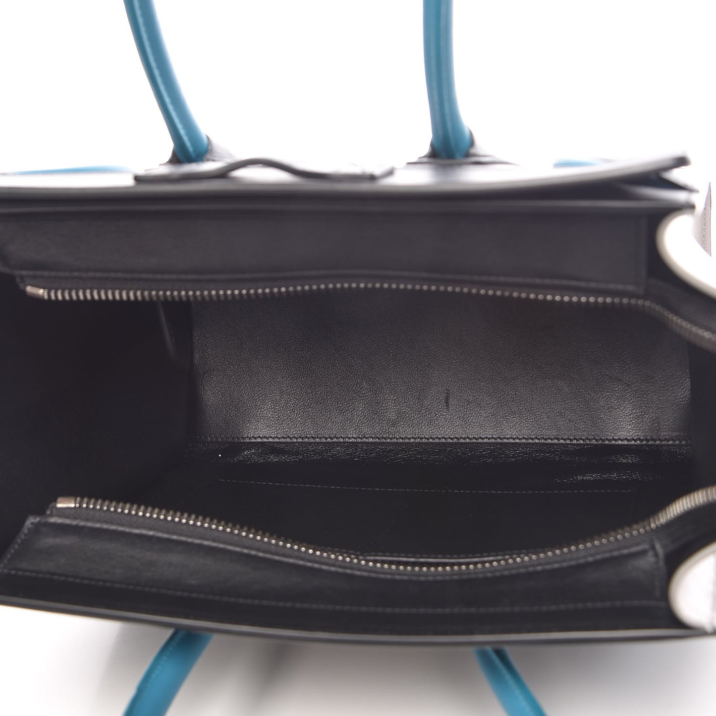 Smooth Calfskin Micro Tri-Color Luggage Turquoise