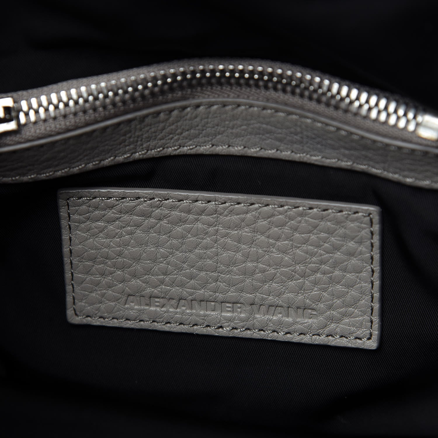 Alexander Wang Pebbled Lambskin Mini Rockie Gray Rhodium