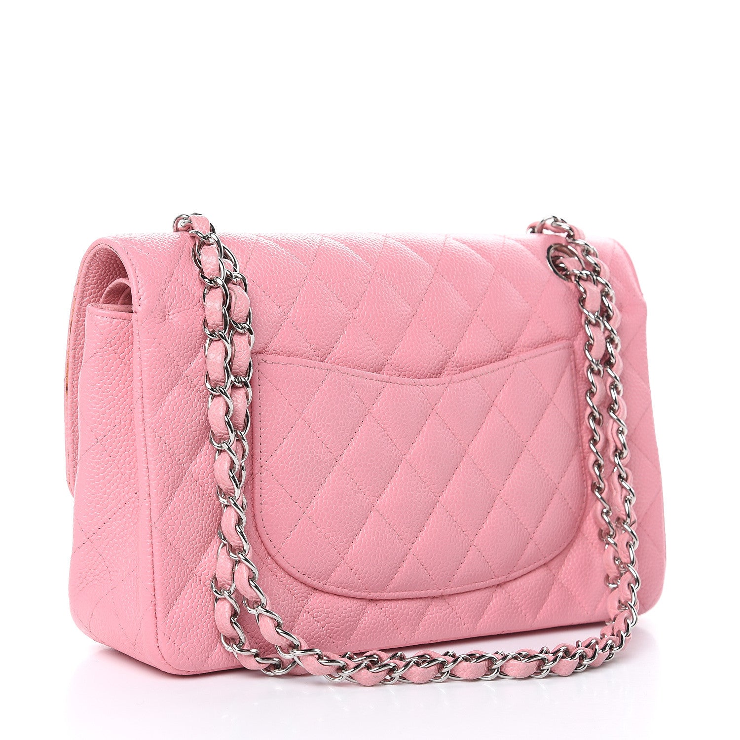 Chanel Caviar Quilted Medium Double Flap Pink 3 of 14