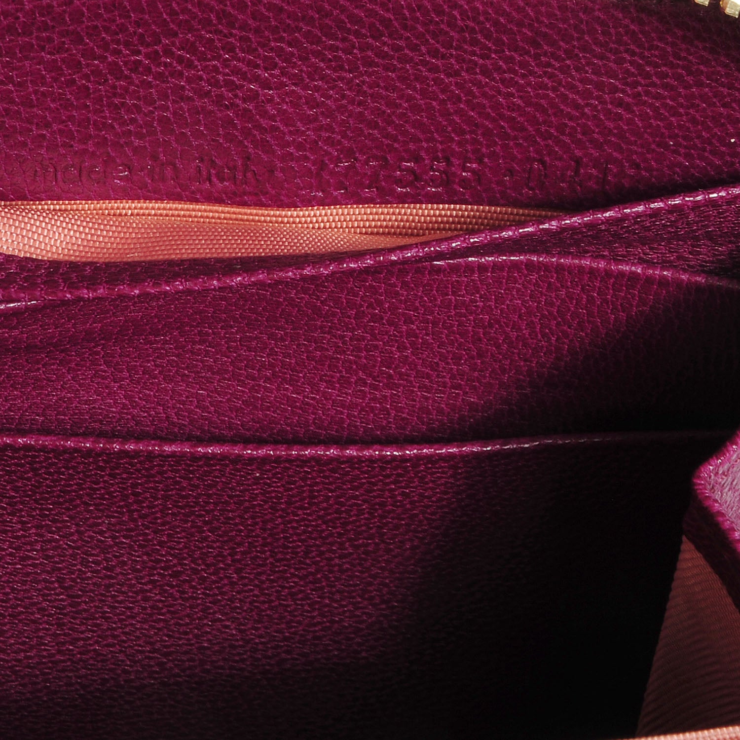 Saint Laurent Chevre Belle De Jour Zip Around Wallet Dark Pink 13 of 14