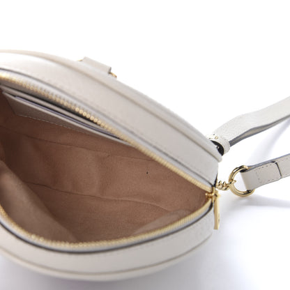 Gucci Textured Calfskin Web Mini Ophidia Round Backpack Mystic White 4 of 10