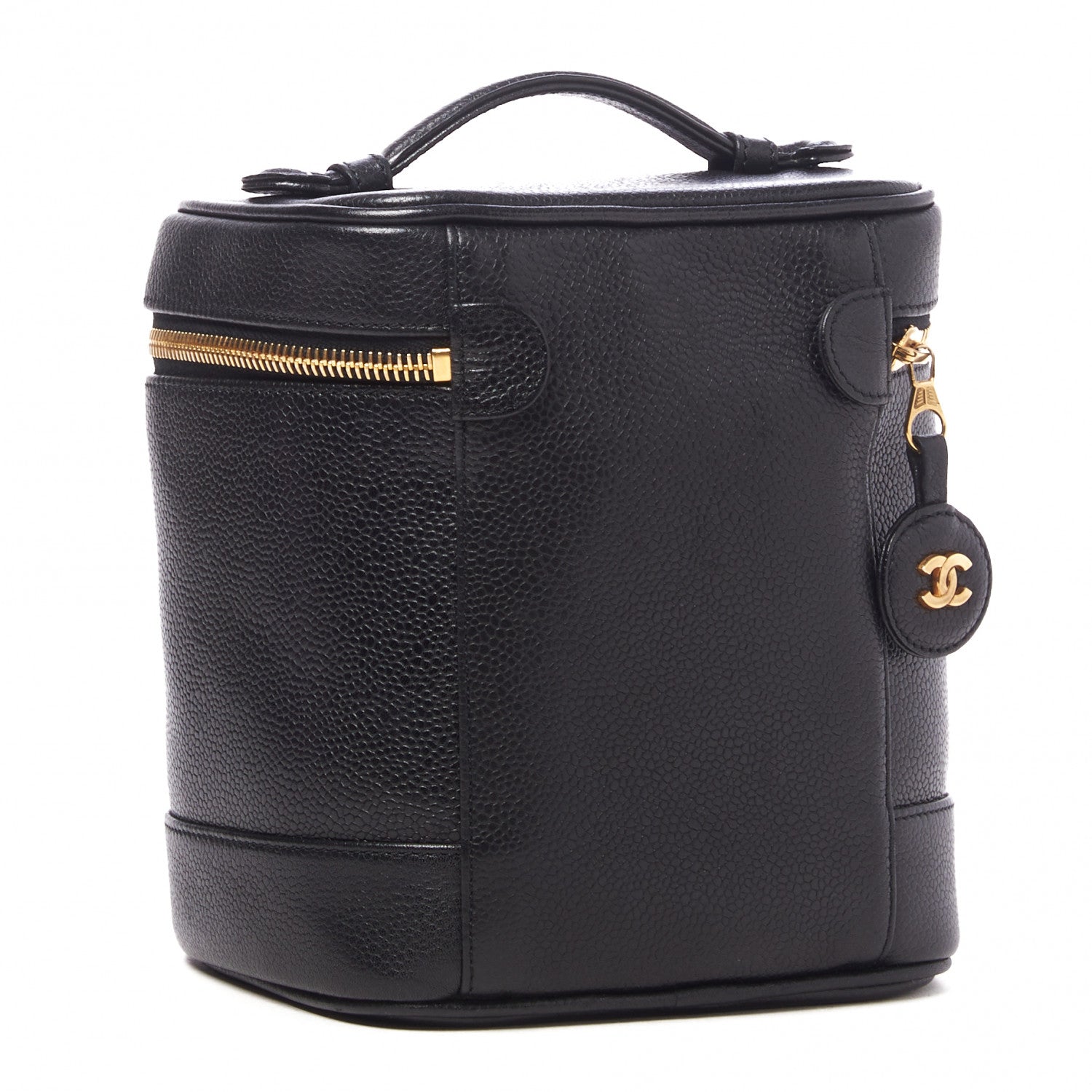 Chanel Caviar Vanity Cosmetic Case Black 2 of 9