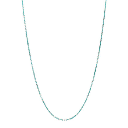 Tiffany Sterling Silver Enamel 2.5mm Chain Necklace Blue 1 of 5