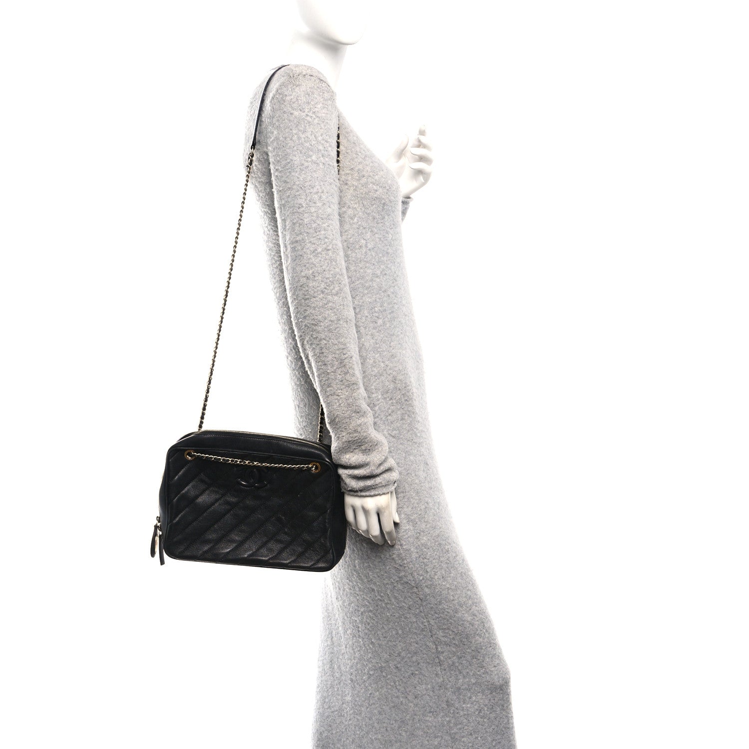 Chanel Lambskin Quilted Coco Vintage Camera Case Black 2 of 10